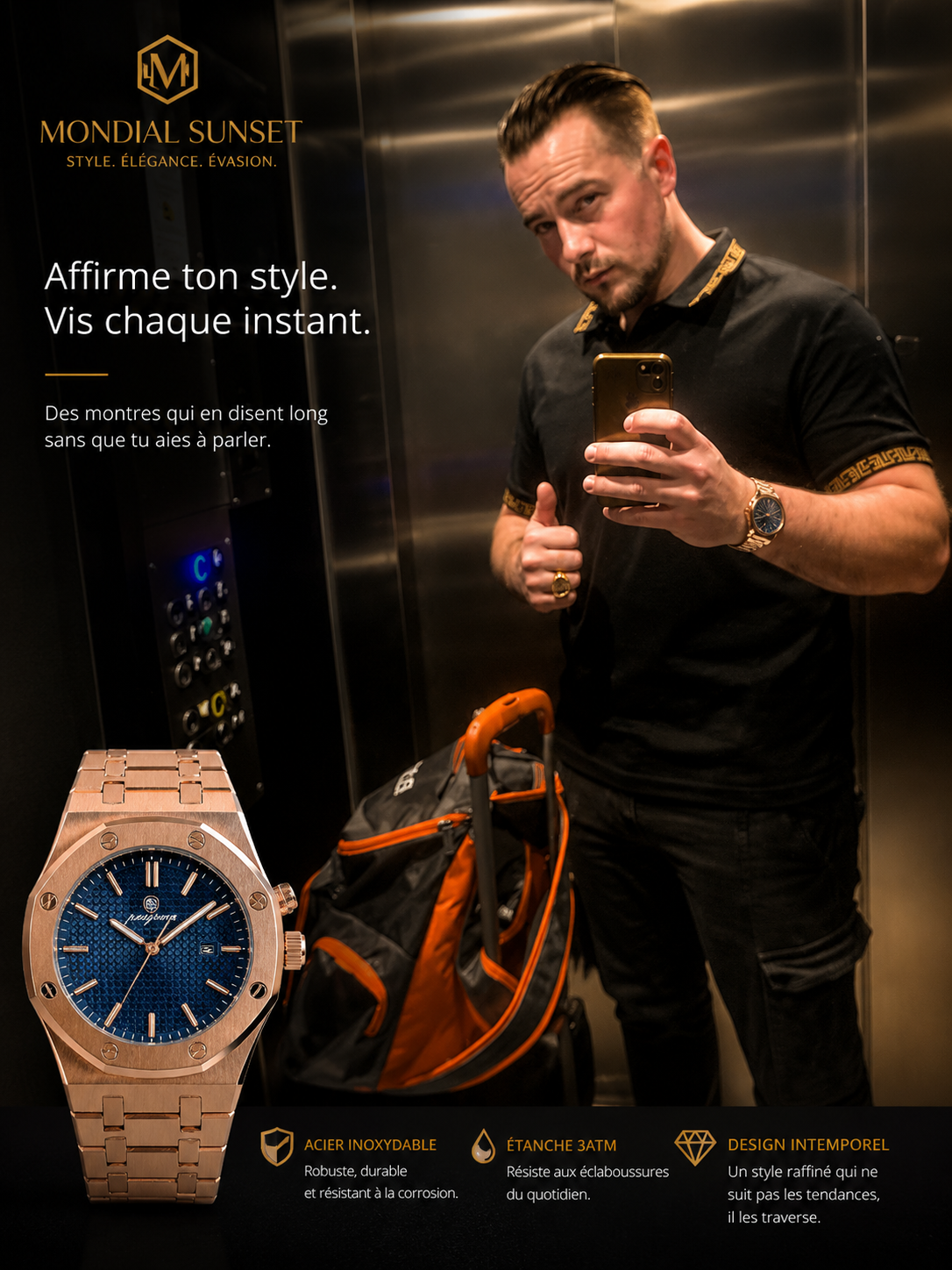 Montres-bracelets pour hommes PAAZOMU, quartz, marque de luxe, affaires, lumineuses, étanches, calendrier, acier inoxydable, nouvelle collection 2026