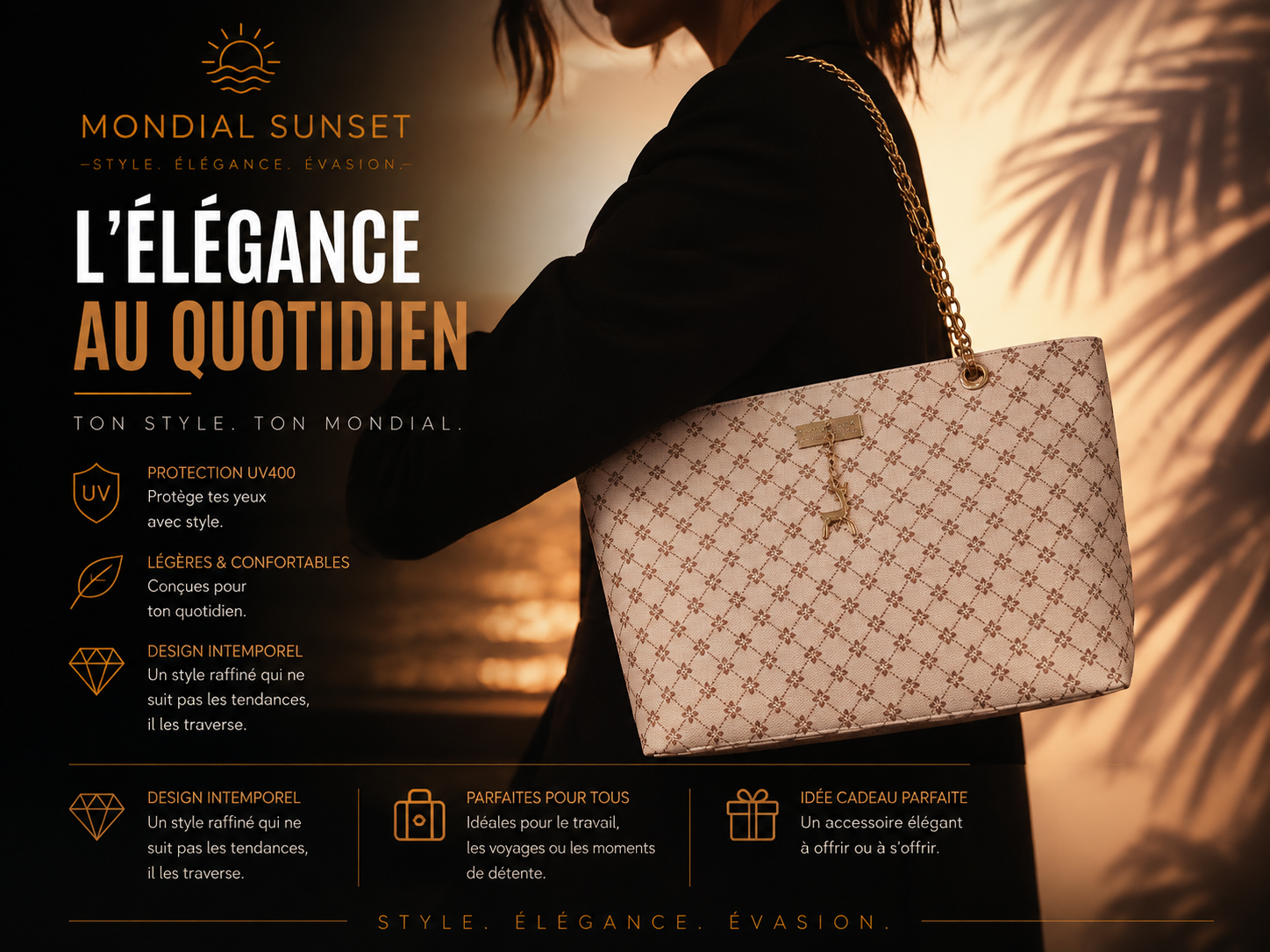 Sac a main sunset Elegance Tote
