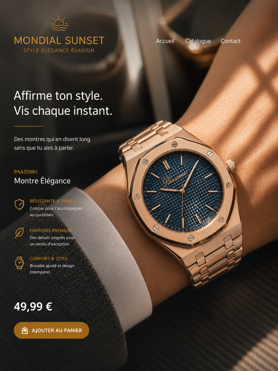 Montres-bracelets pour hommes PAAZOMU, quartz, marque de luxe, affaires, lumineuses, étanches, calendrier, acier inoxydable, nouvelle collection 2026