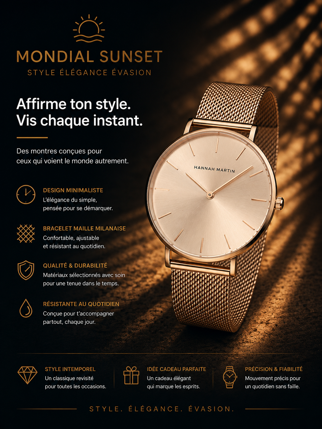 Hannah Martin Montre pour femme collection origine