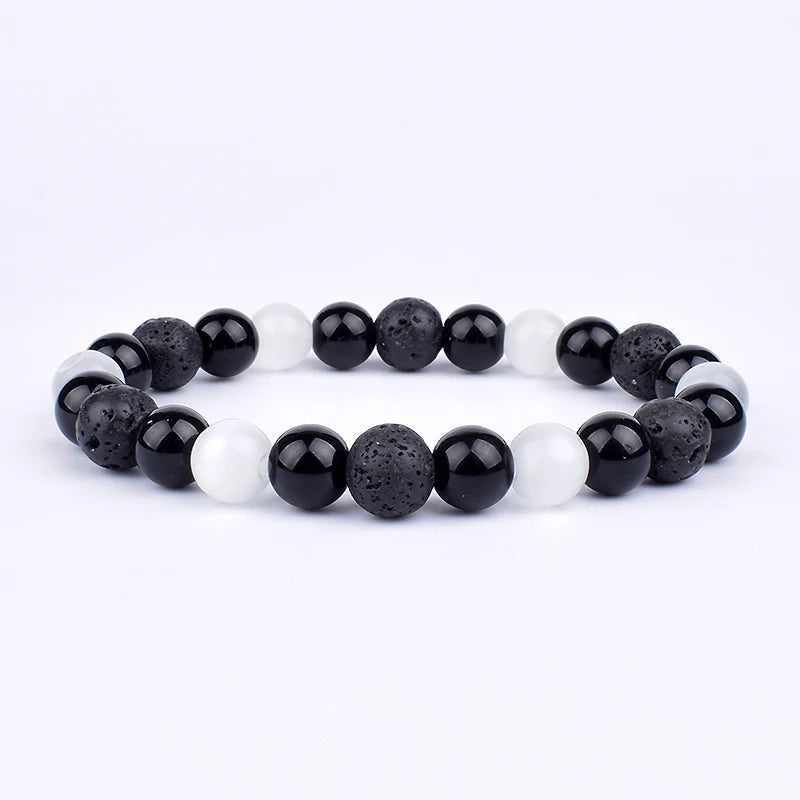 Bracelets en perles d'oeil de tigre en hématite d'obsidienne noire naturelle pour hommes et femmes, Protection magnétique de la santé