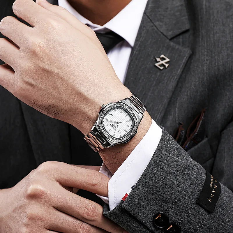 Montre Quartz Mondial sunset-acier inoxydable & Elégance