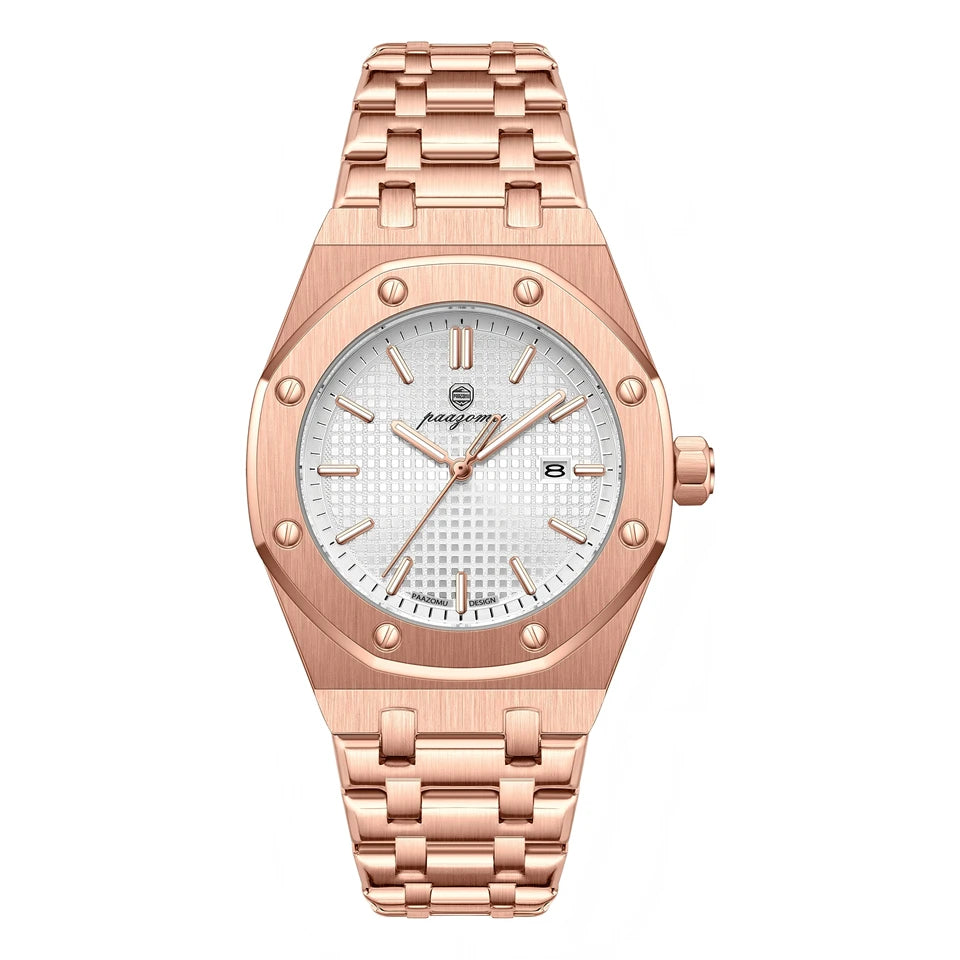 Montres-bracelets pour hommes PAAZOMU, quartz, marque de luxe, affaires, lumineuses, étanches, calendrier, acier inoxydable, nouvelle collection 2026