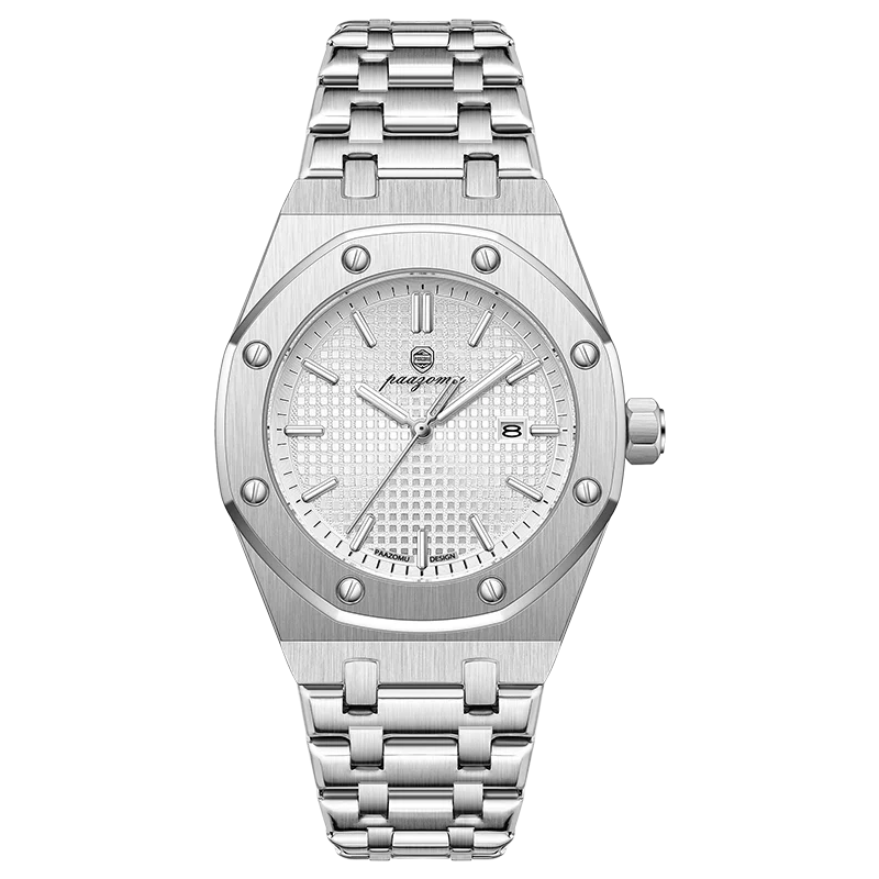 Montres-bracelets pour hommes PAAZOMU, quartz, marque de luxe, affaires, lumineuses, étanches, calendrier, acier inoxydable, nouvelle collection 2026