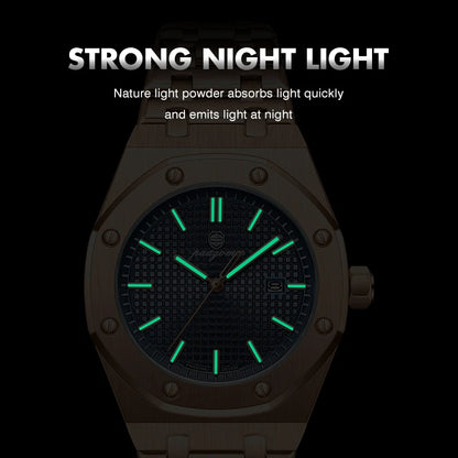 PAAZOMU Men's Wristwatches, Quartz, Luxury Brand, Business, Luminous, Waterproof, Calendar, Stainless Steel, New Collection 2026