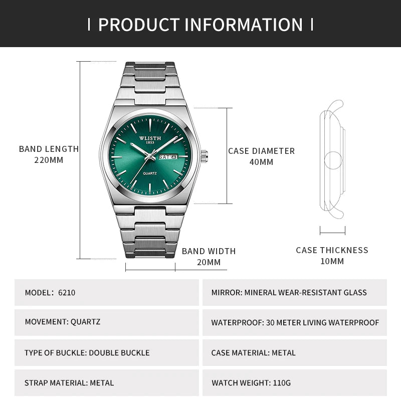 montre Rivera green été 2026 Waterproof